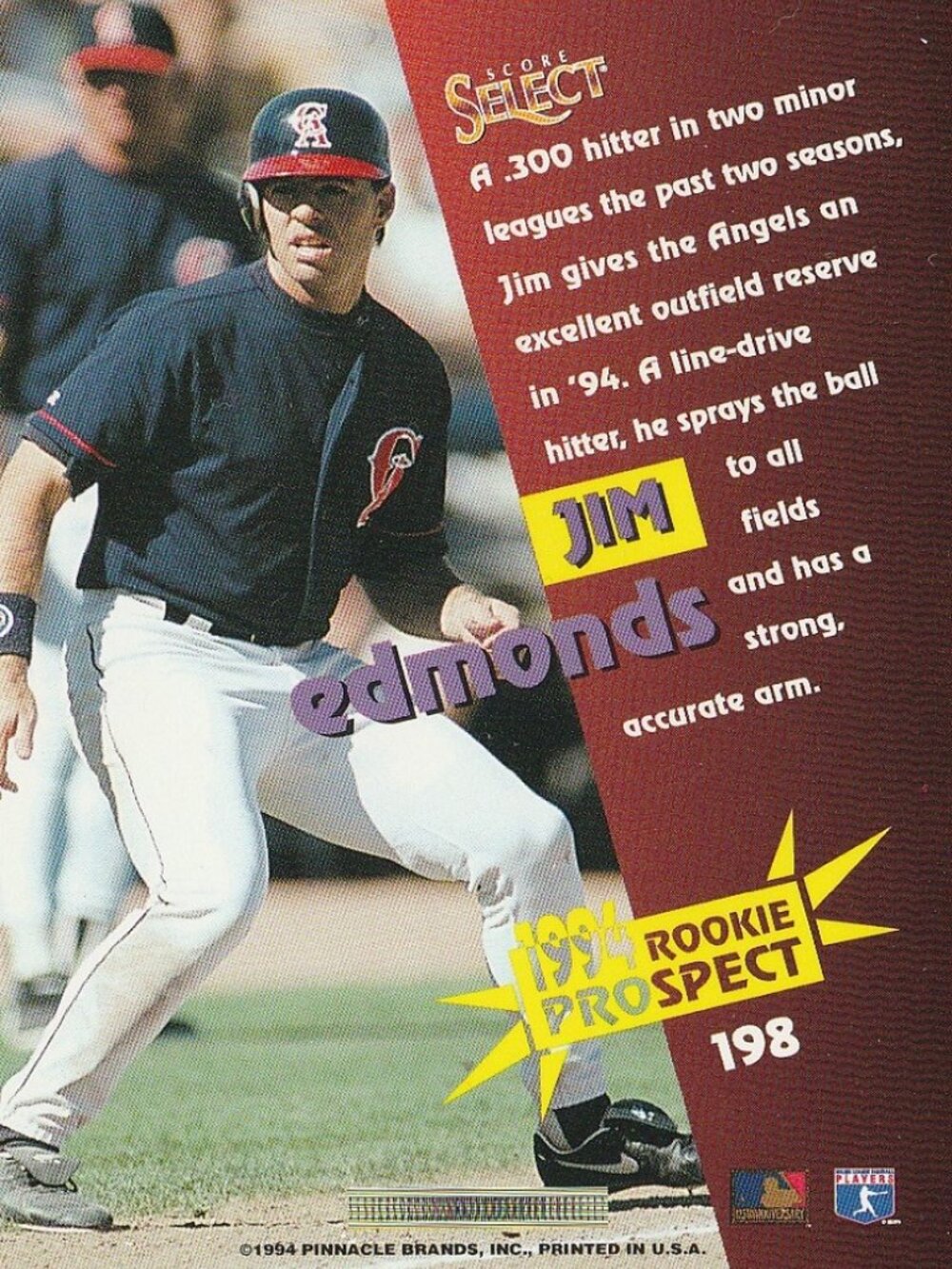 Jim Edmonds Baseball Card - Picture 2 of 2